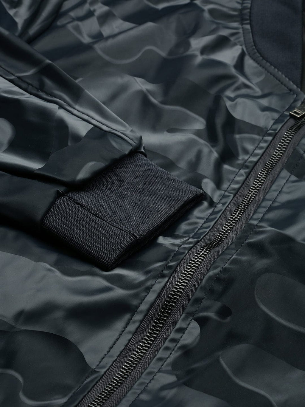 Men's Hooded Solid Navy Blue Leather Jacket