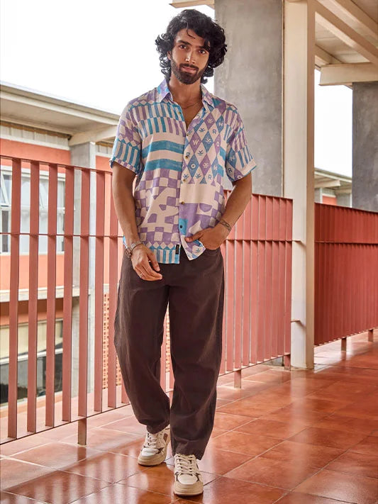 AOP Flowy Light Weight Viscose Shirt  | Multicolor