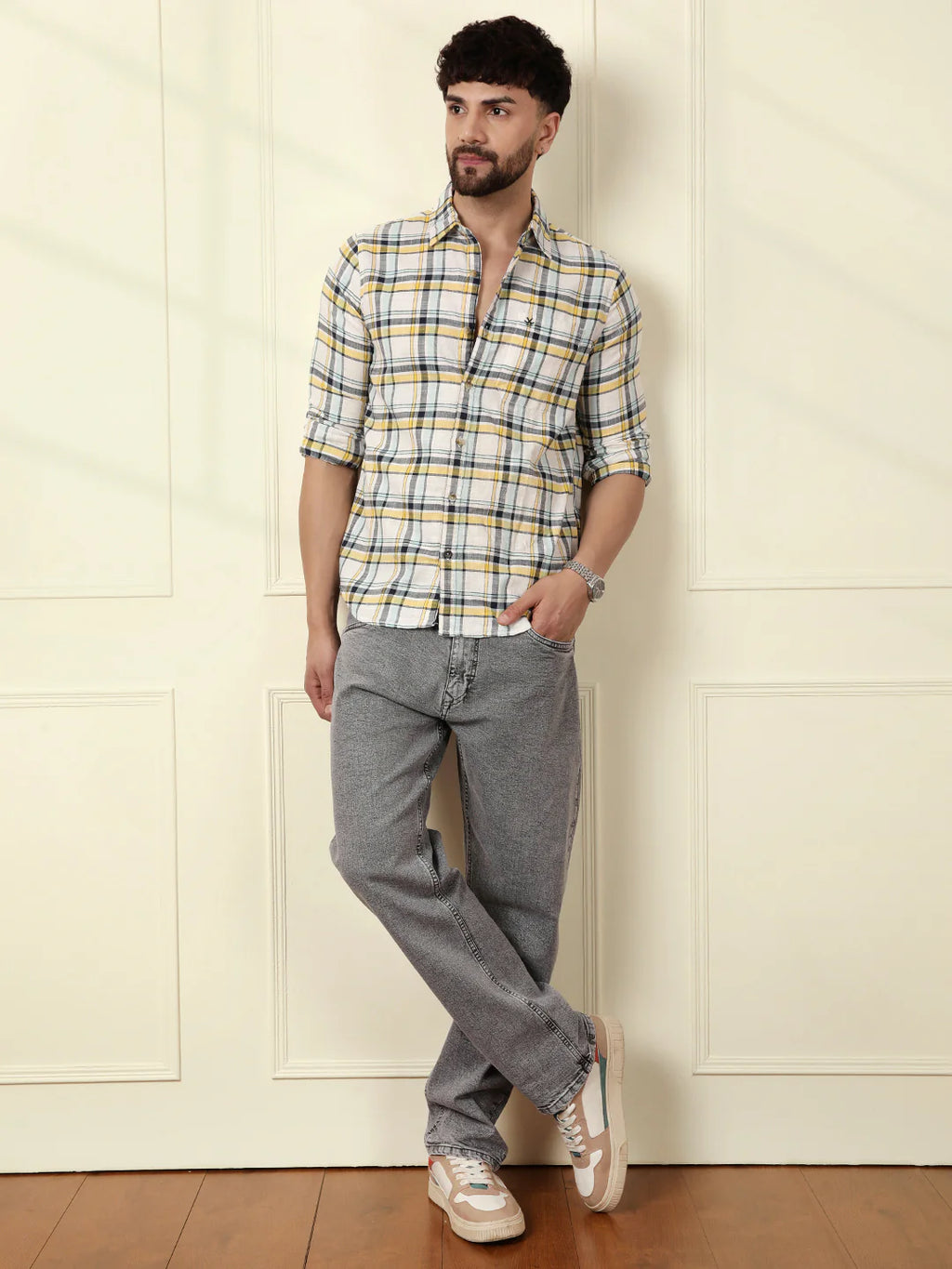 Classic Checked Summer Shirt | White