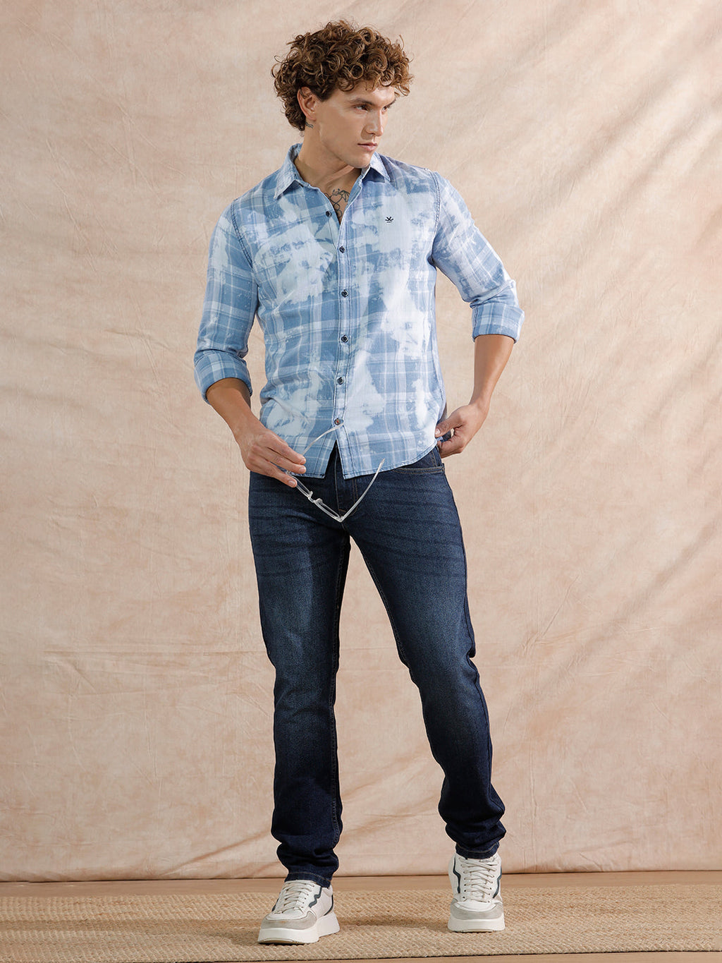 Casual Heavy Fade Slim Fit Jeans | Blue