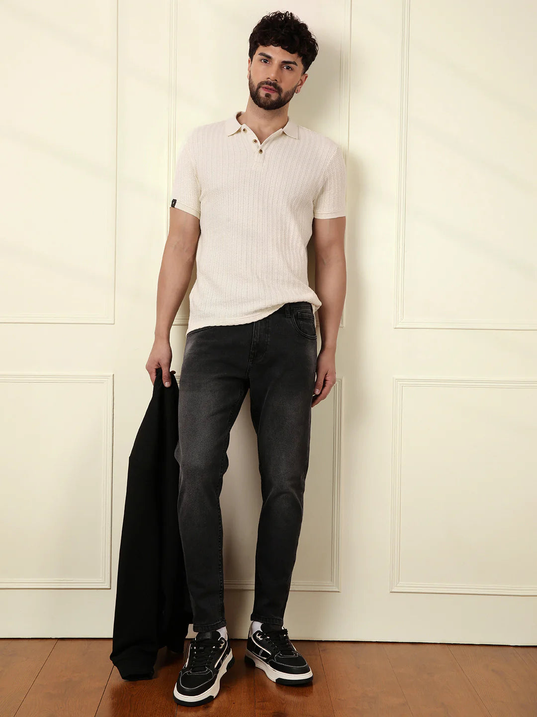 Casual Fade Skinny Fit Jeans | Dark Grey