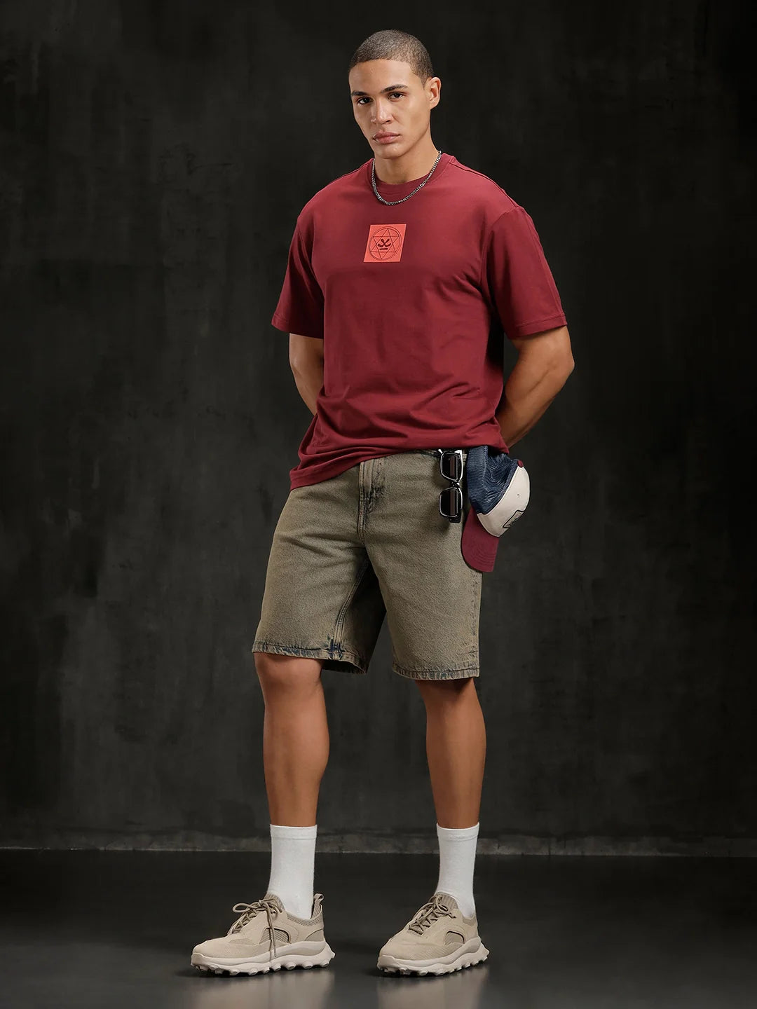 Zen Back Printed T-Shirt | Maroon