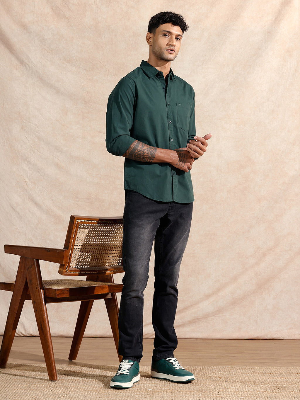 Classic Regular Fit Shirt | Dark Green