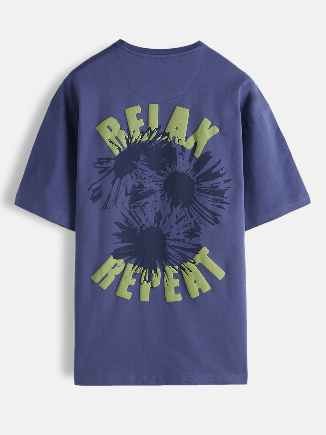 Puff Print Oversized T-Shirt | Dark Blue