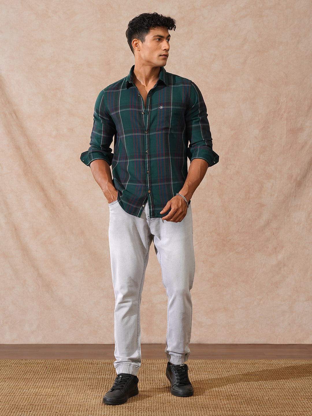 Faded Denim Jogger | Grey