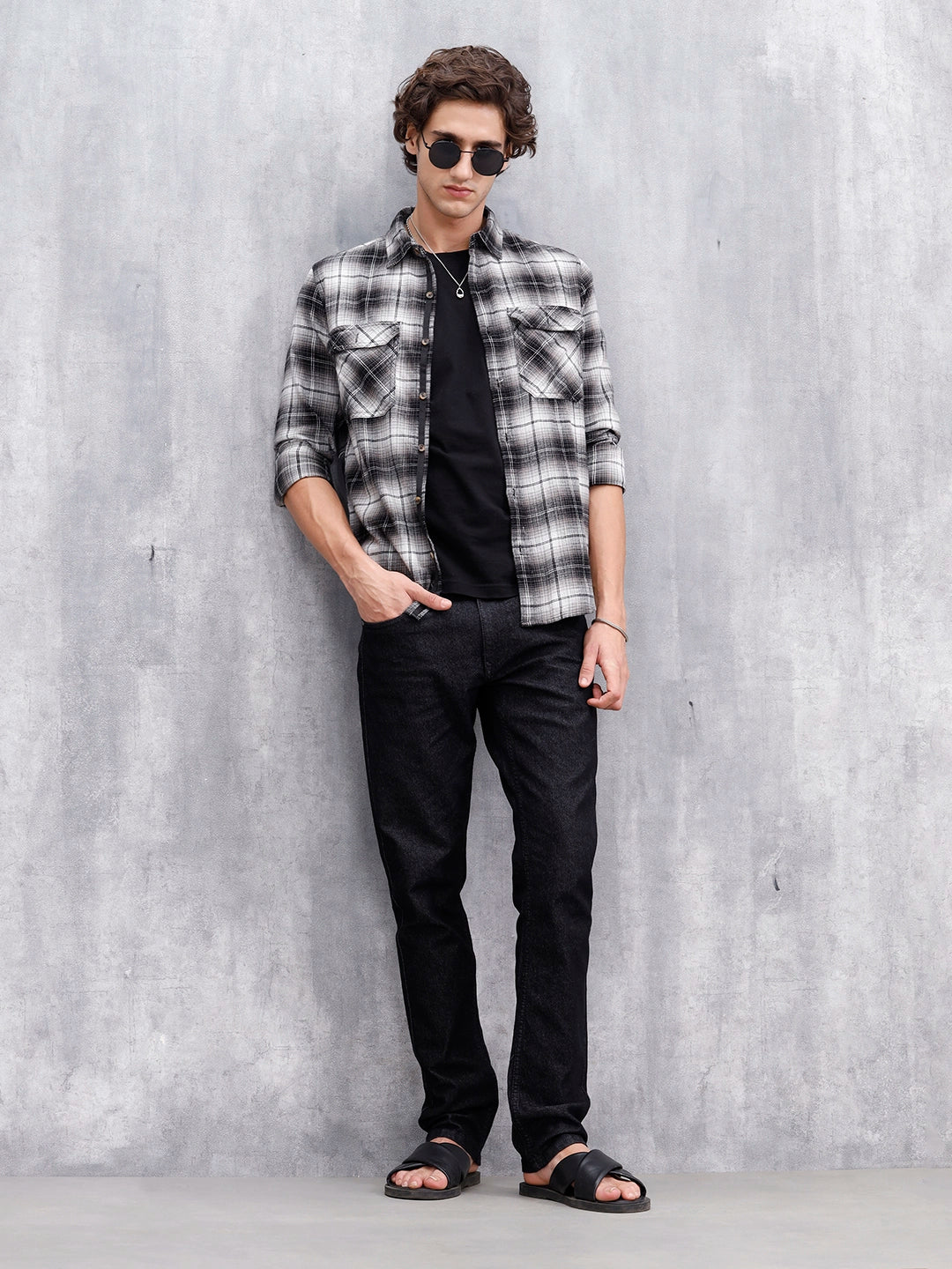 Casual Men Slim Fit Jeans | Black