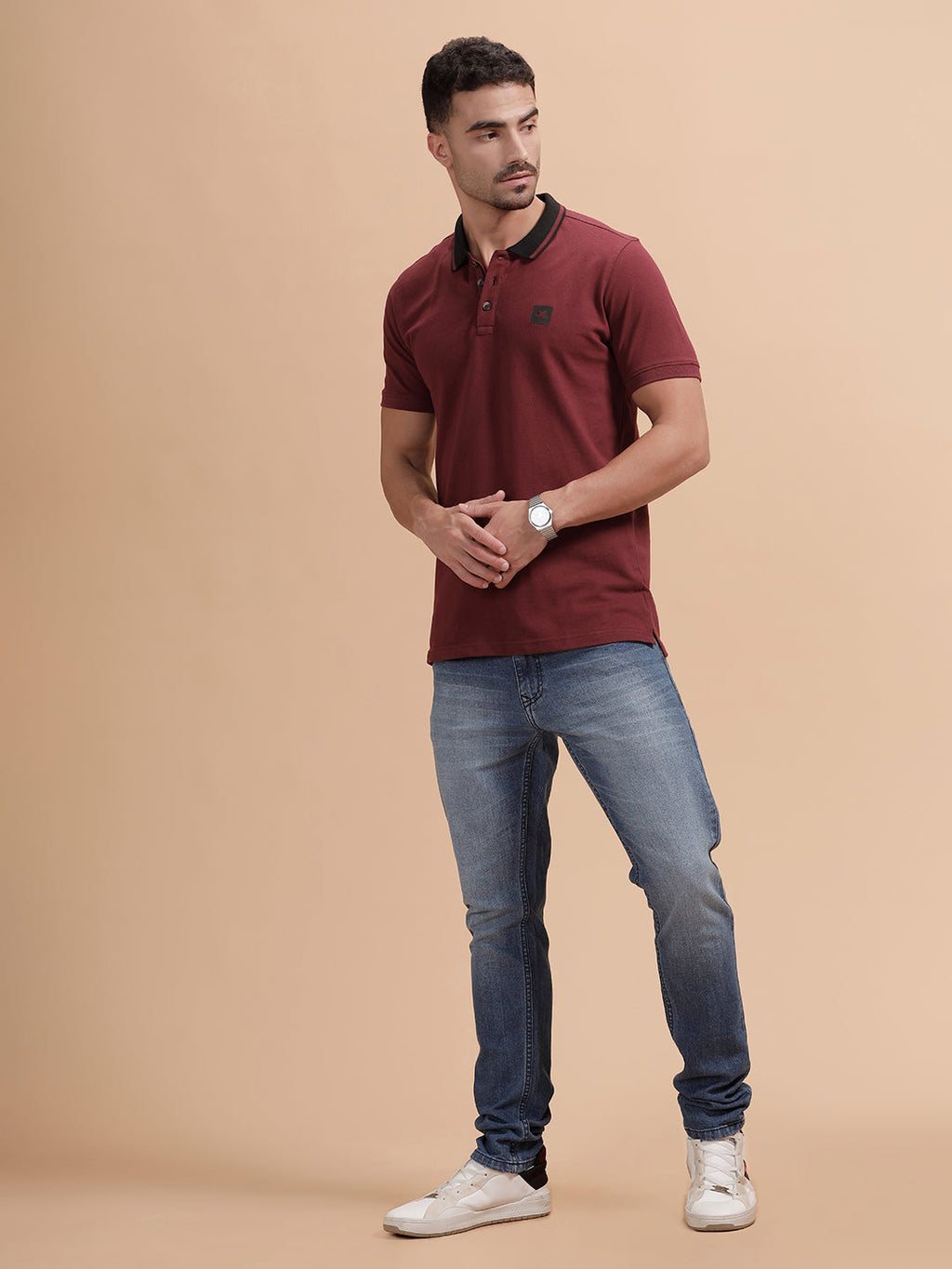 Casual Heavy Fade Slim Fit Jeans | Light Blue