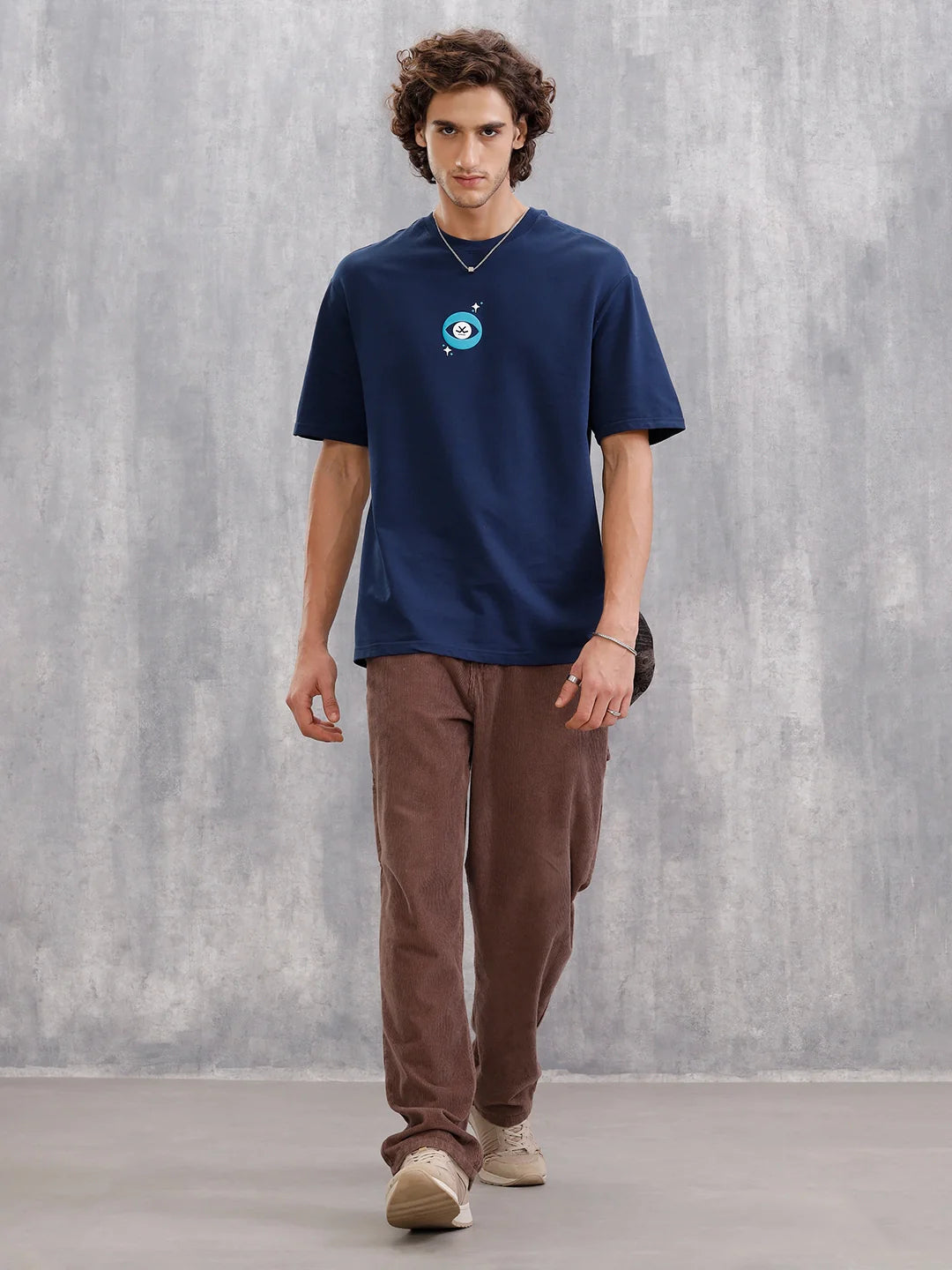 Zen Inspired Oversized Nomad Edition Graphic T-Shirt  |  Blue