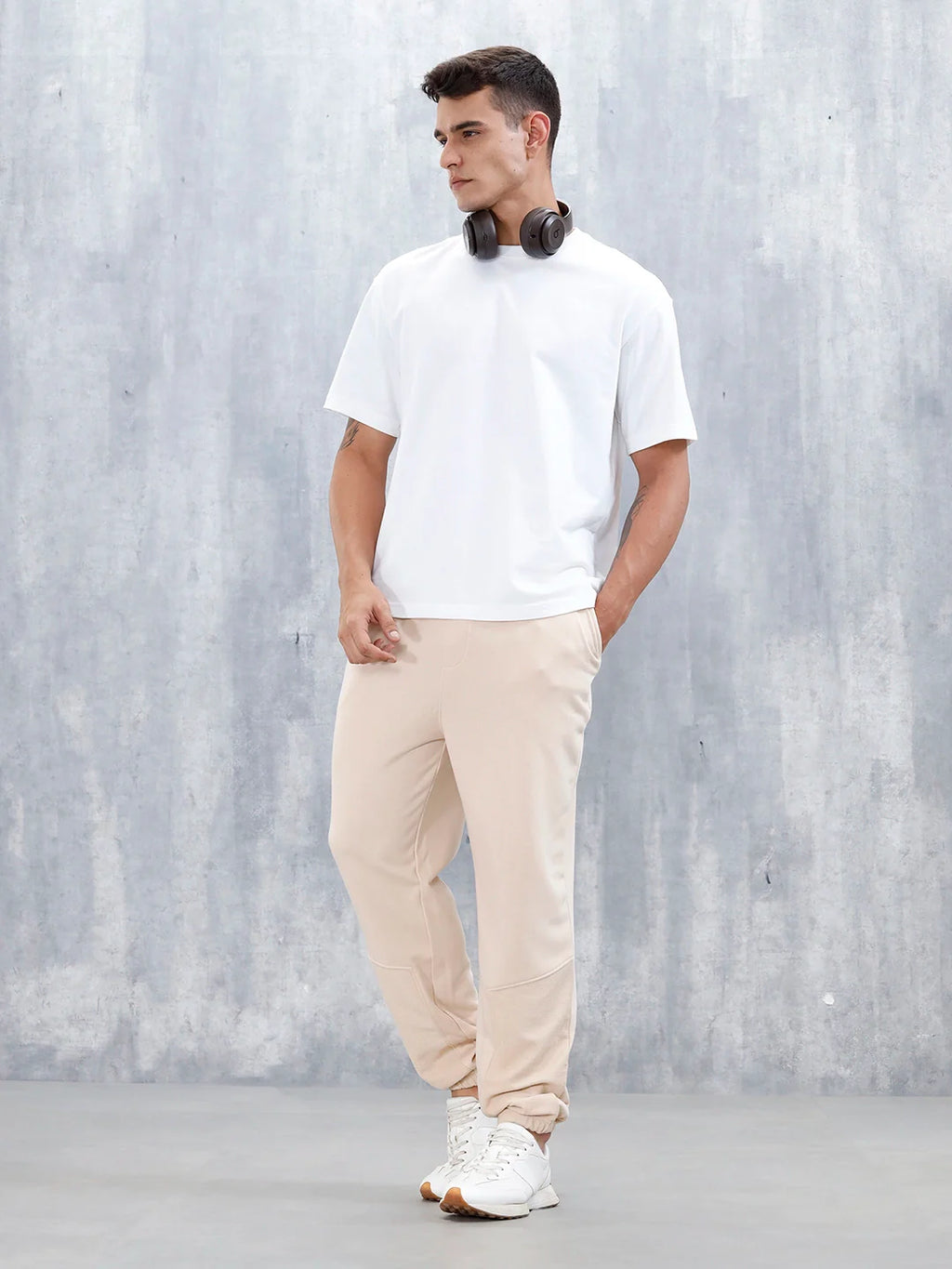 Men's Casual Relaxed Fit Knit Jogger | Beige