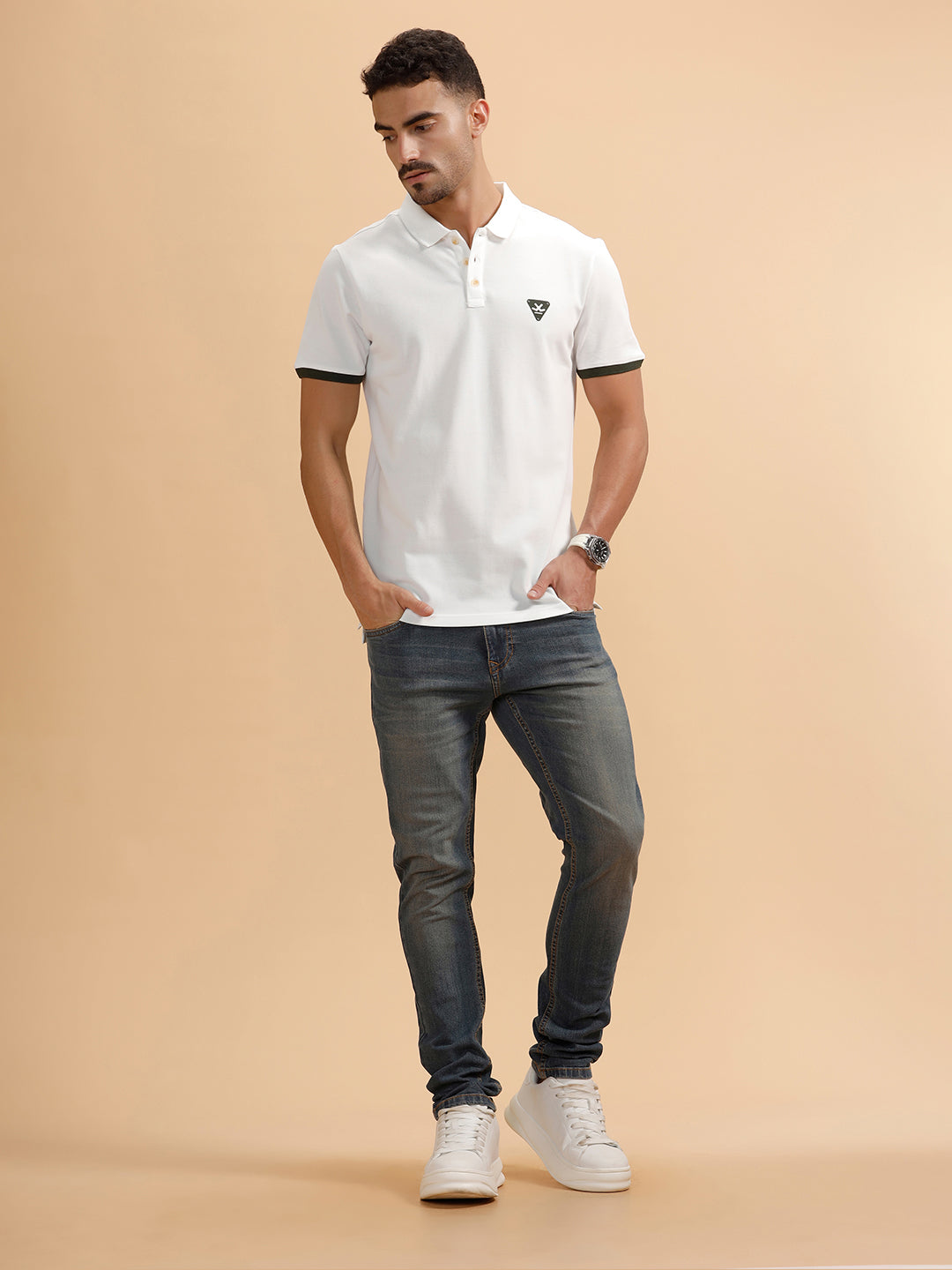 Casual Heavy Fade Slim Fit Jeans | Blue