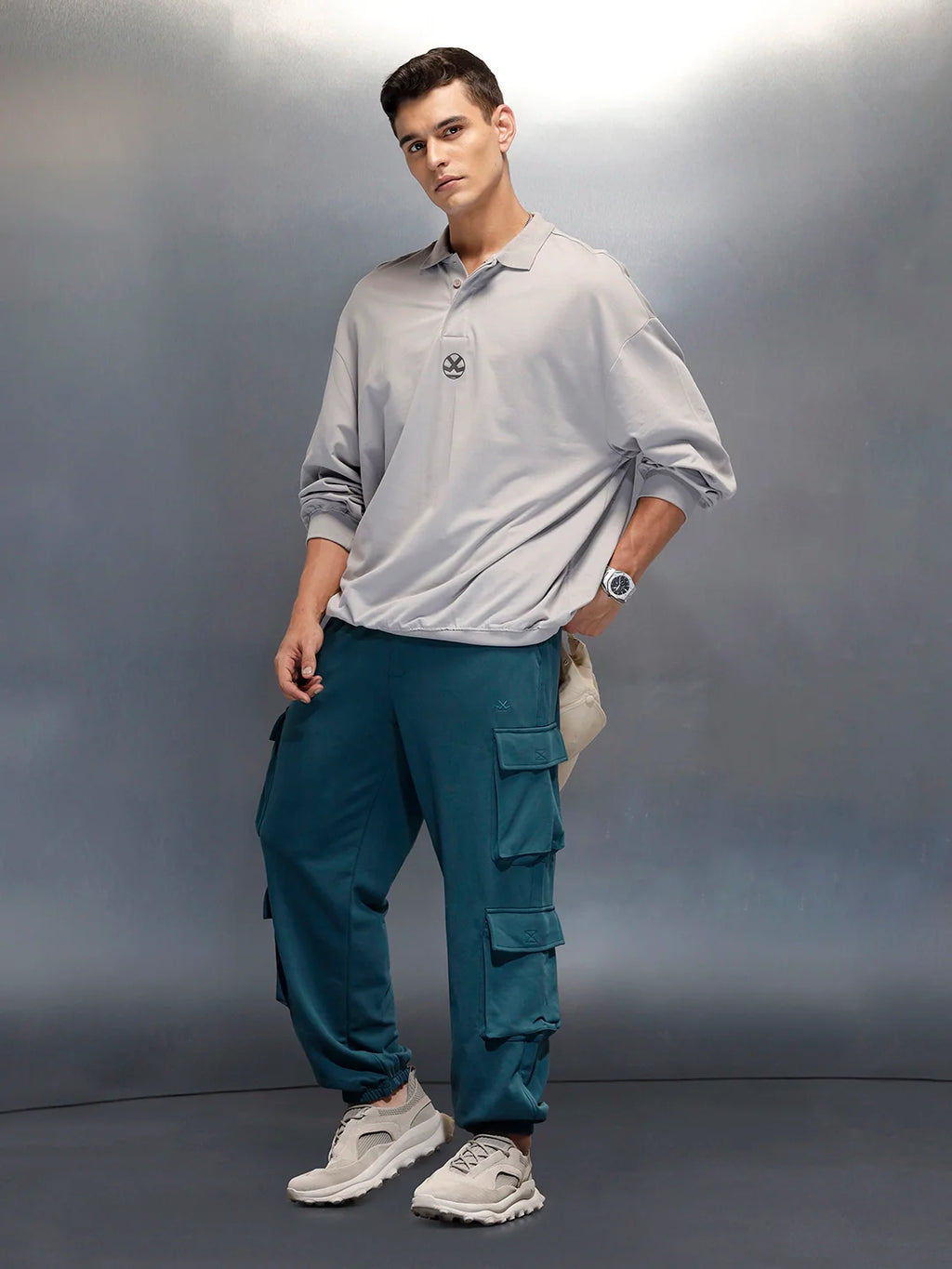 Casual Utility Pocket Joggers for Men  | Green