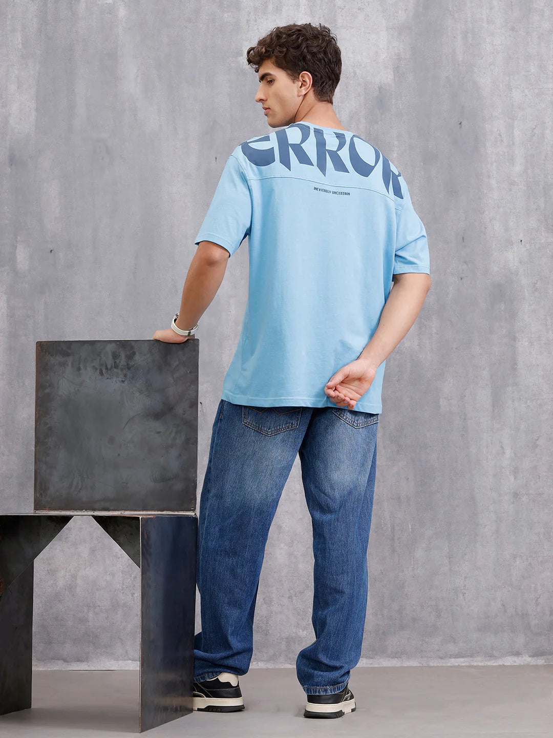 Placement Print Cut&Sew T-Shirt With Branding | Blue