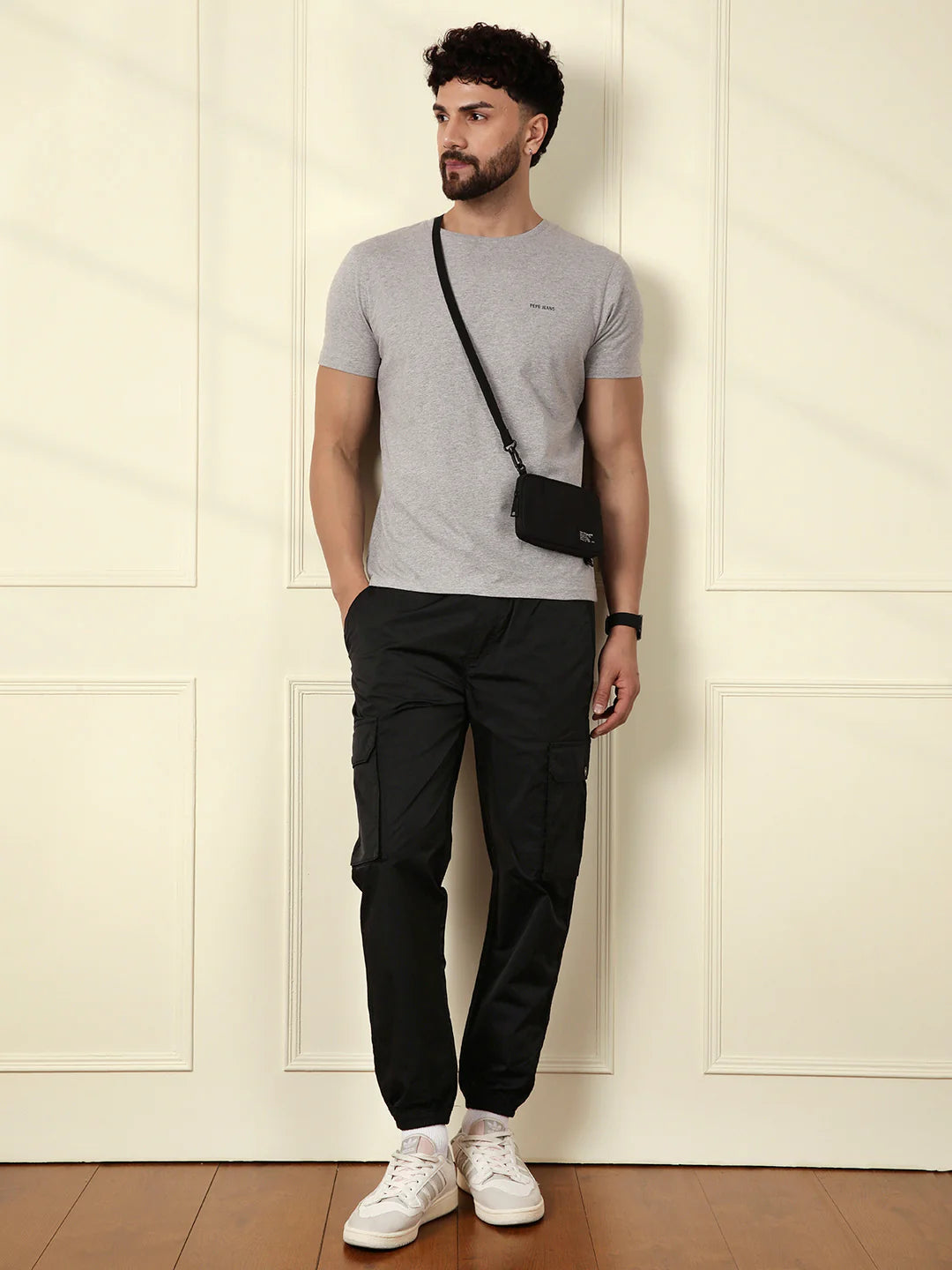 Loose Fit Cargo Jogger | Black