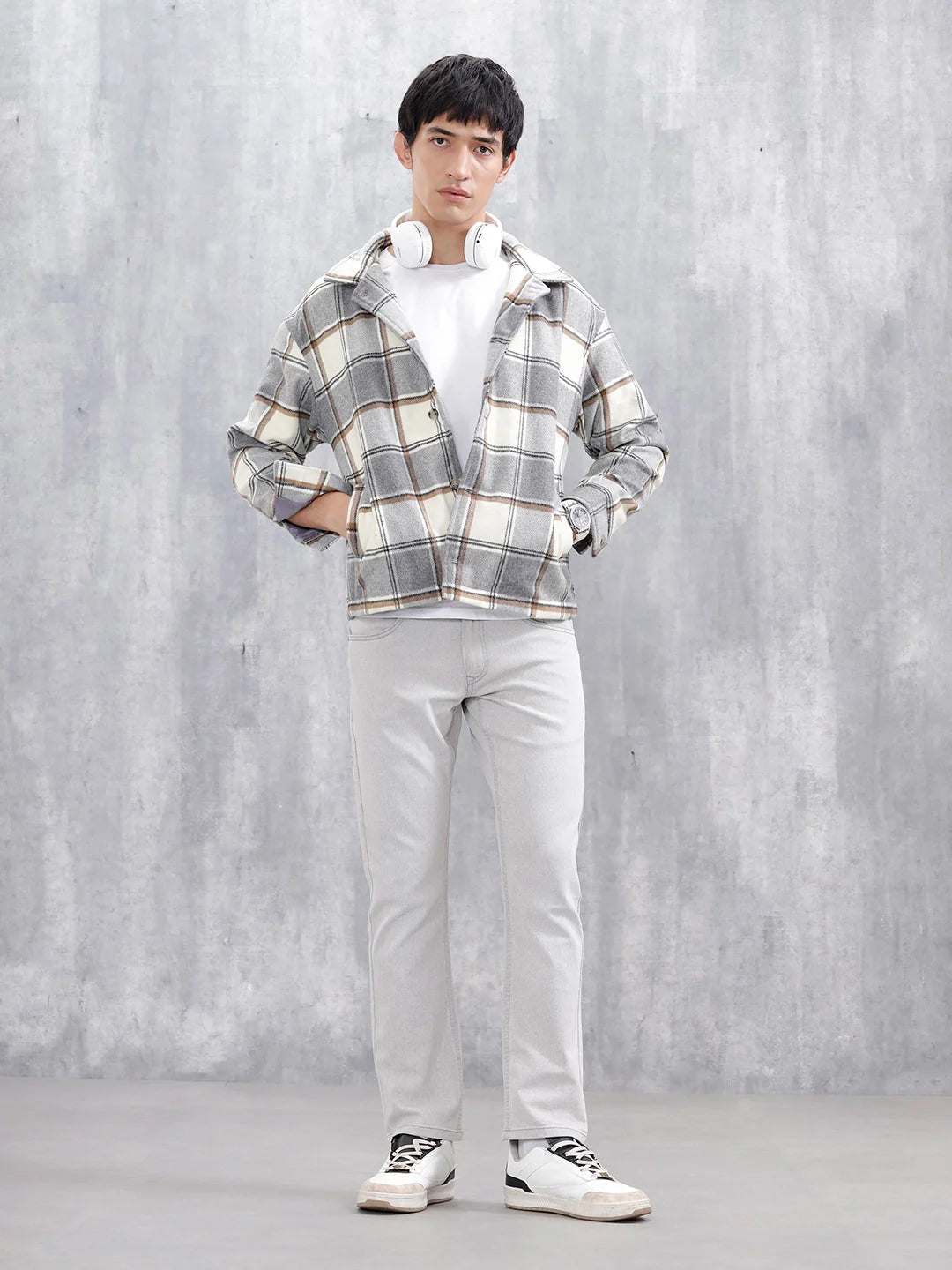 Classic Straight Fit Casual Jeans | Grey