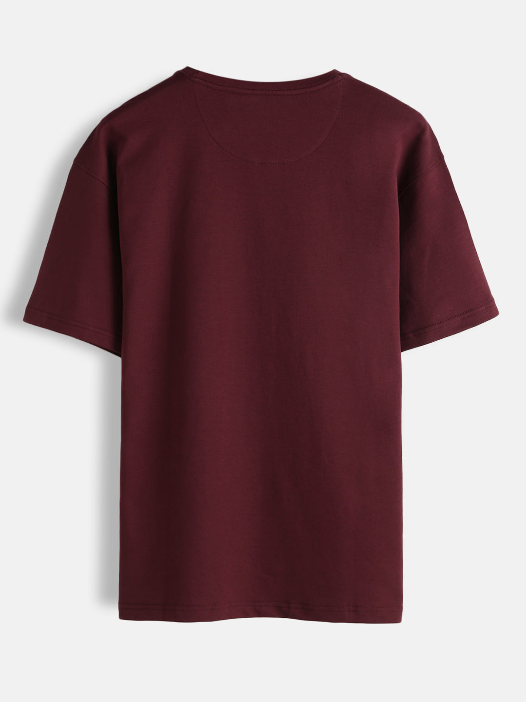 Embroidered Oversized T-Shirt | Maroon