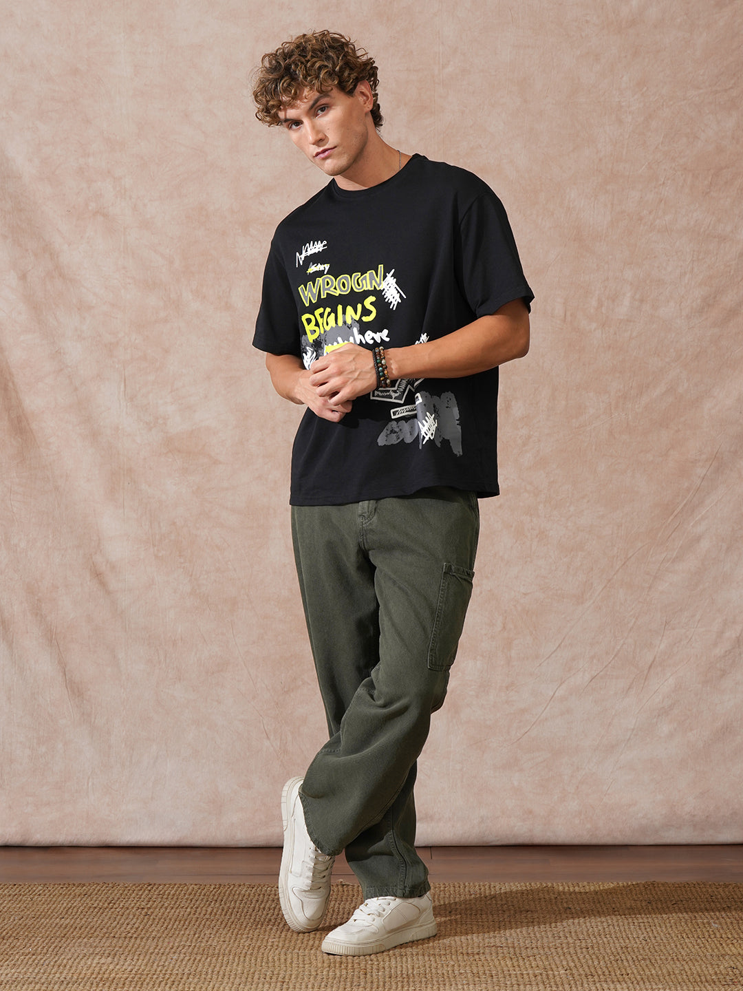 Solid Loose Fit Trouser | Olive