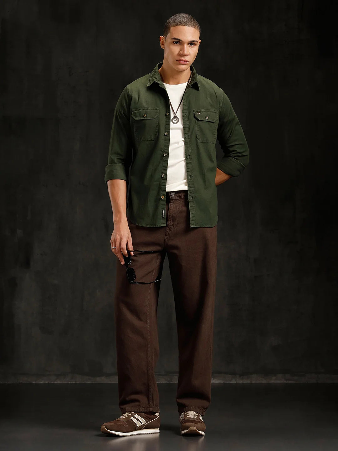 Double Pocket Overdyed Shirt | Olive