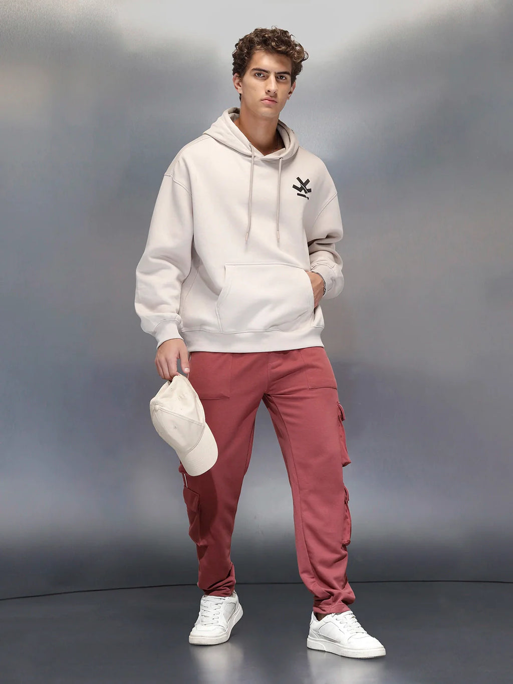 Men's relaxed fit knit jogger with utility pocket  | Maroon