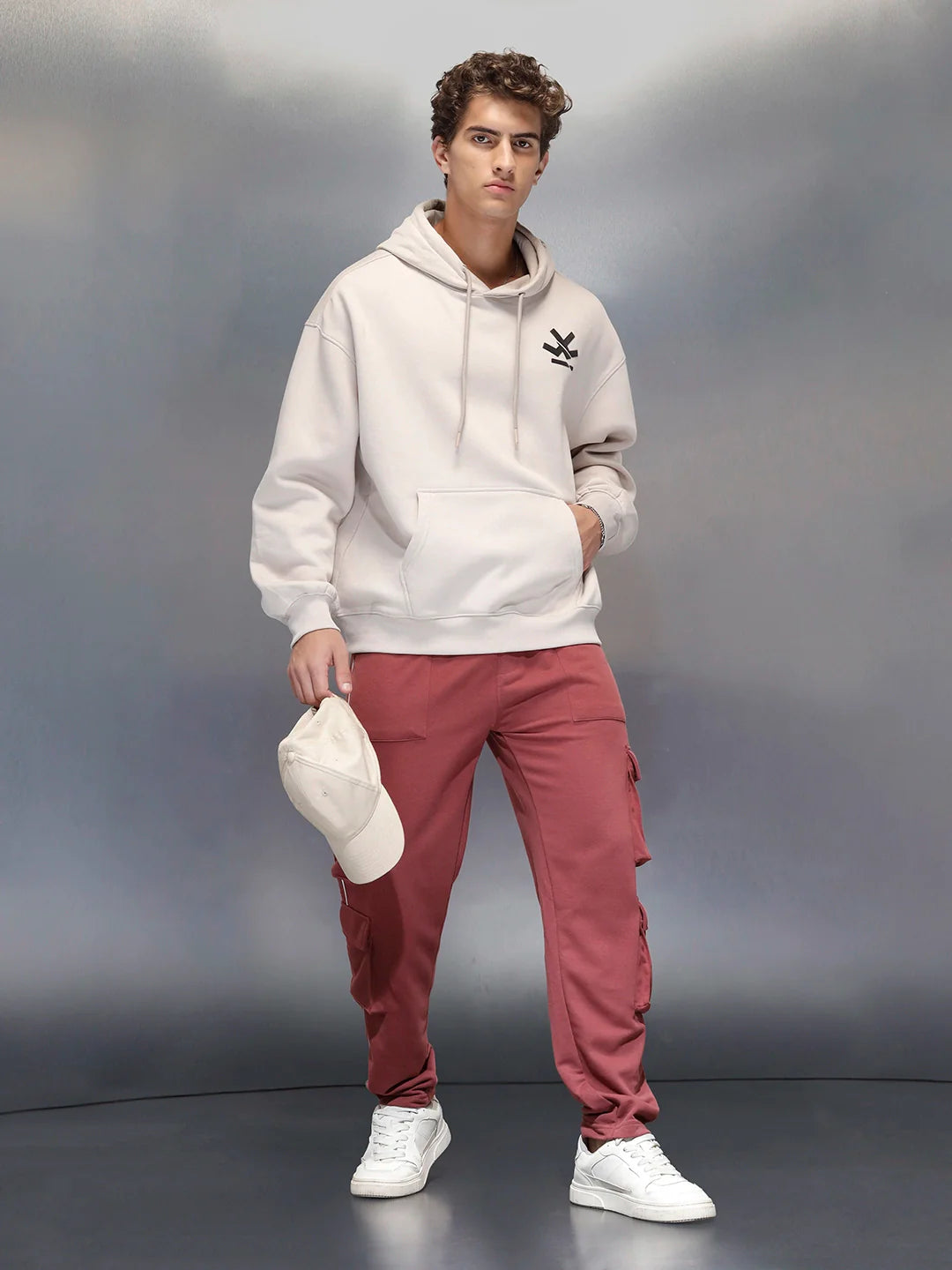 Men's relaxed fit knit jogger with utility pocket  | Maroon