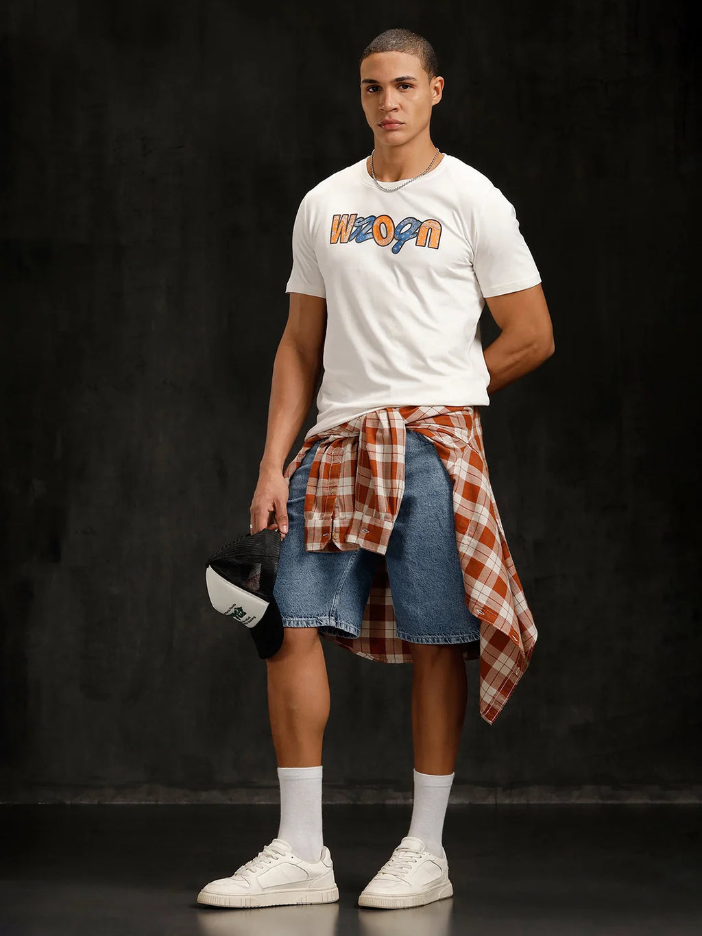 Bandana Logo Printed Slim Fit T-Shirt | White