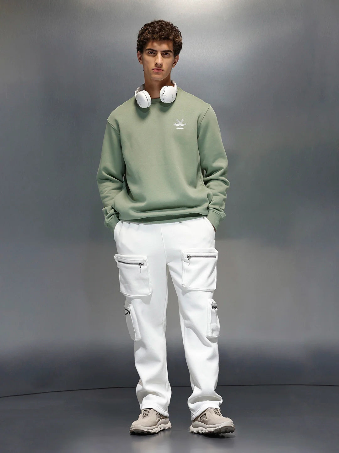 Men's Straight Fit 3D Pocket Cargo  |  Off White