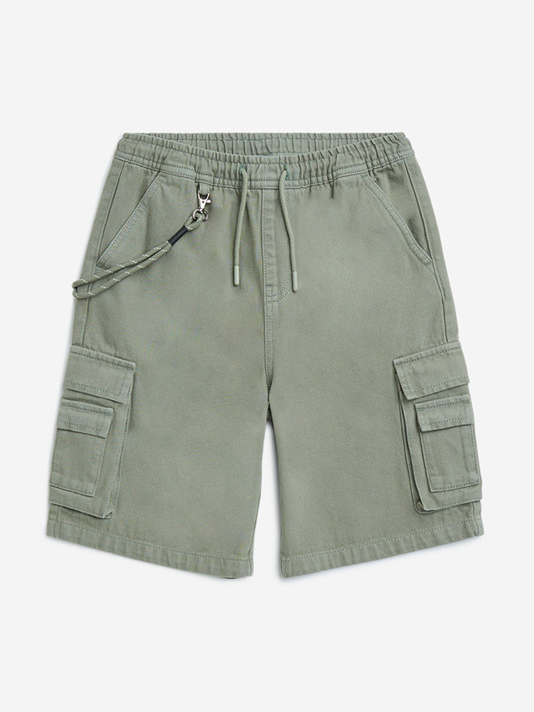 Y&F Kids Sage Mid-Rise Denim Shorts