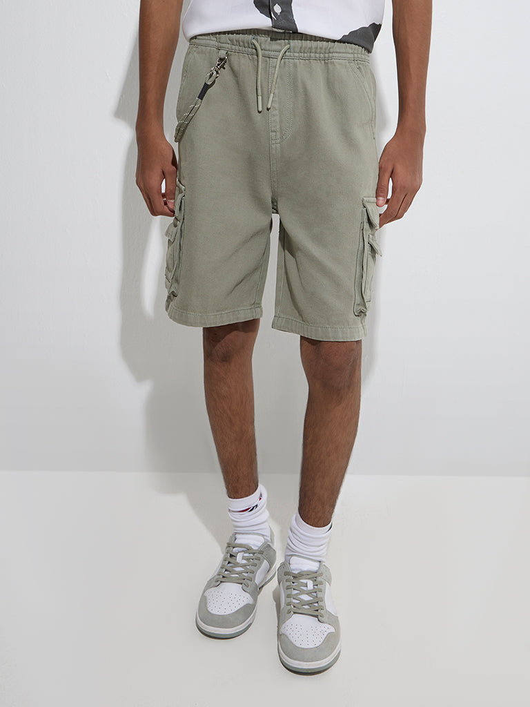 Y&F Kids Sage Mid-Rise Denim Shorts