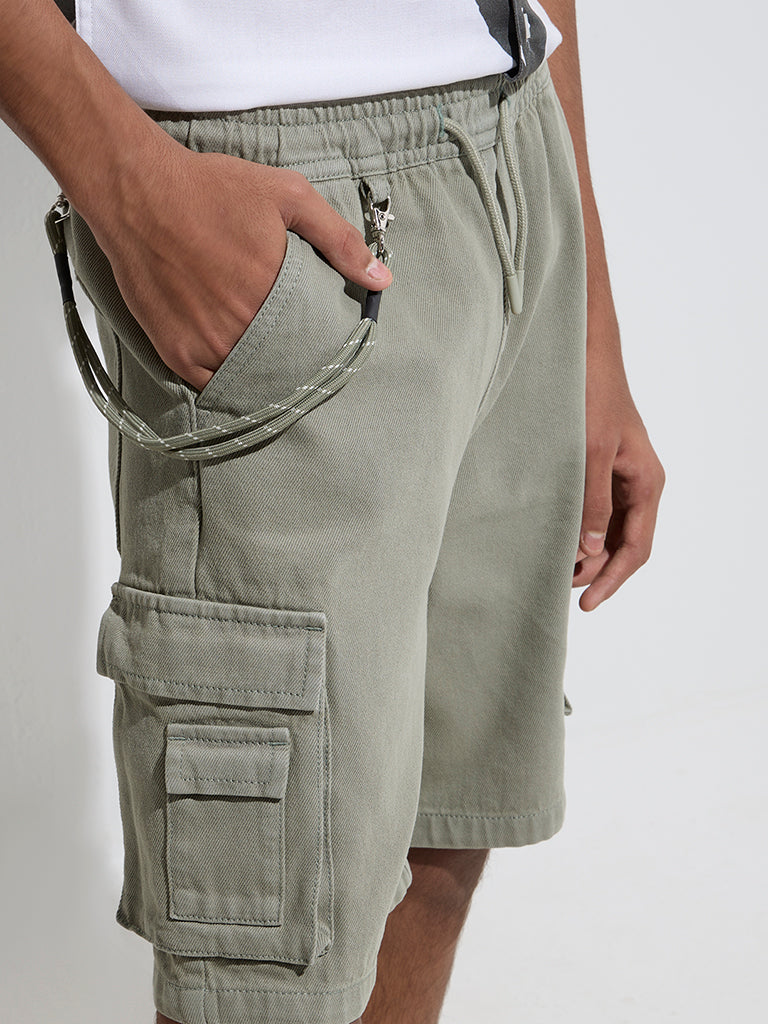 Y&F Kids Sage Mid-Rise Denim Shorts