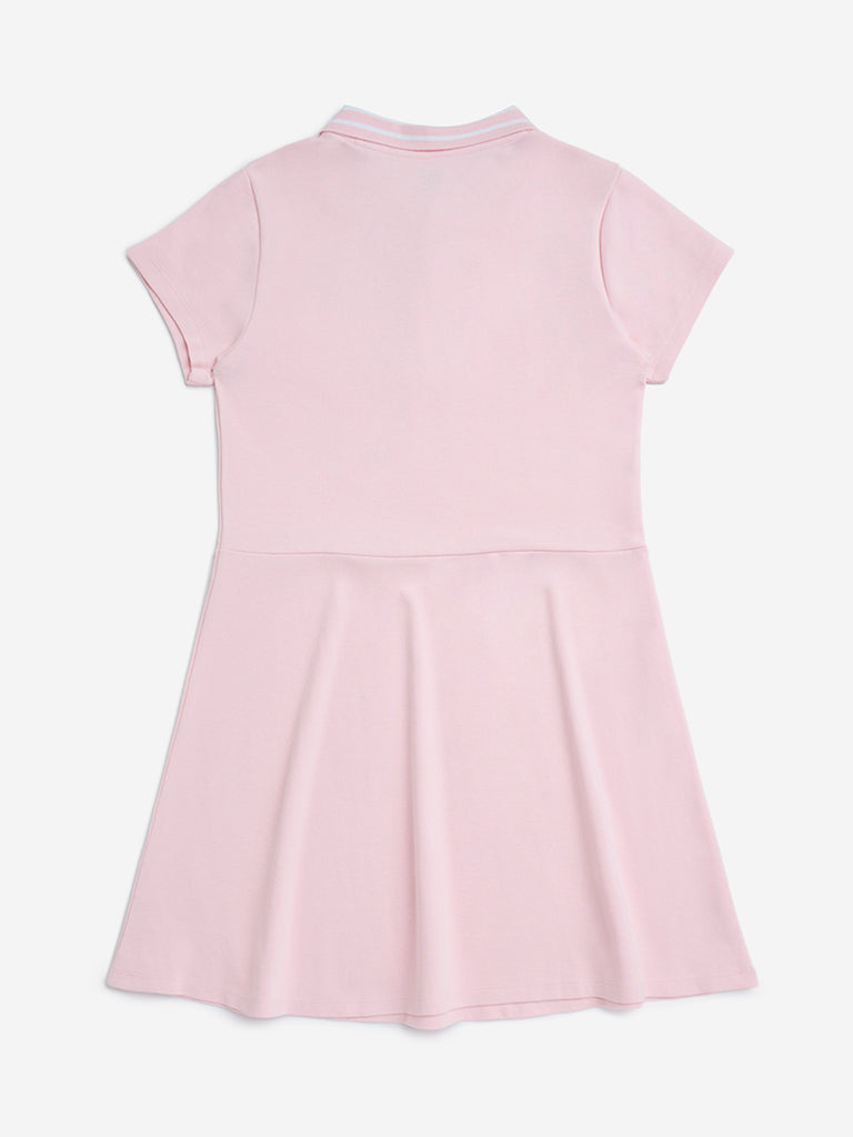Y&F Kids Pink Cotton-Blend Dress