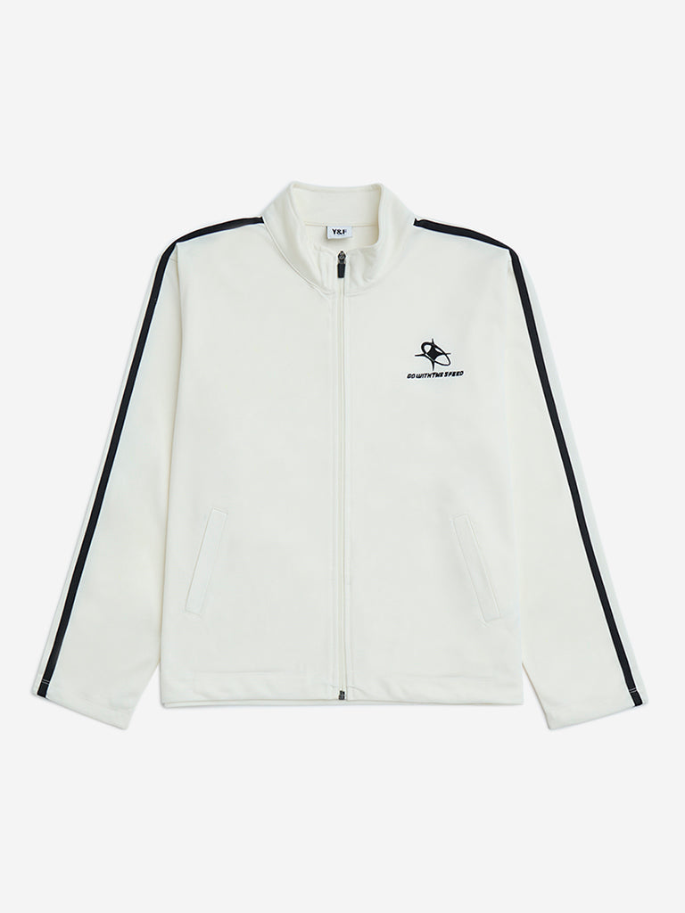 Y&F Kids White Stripe Detailed Jacket