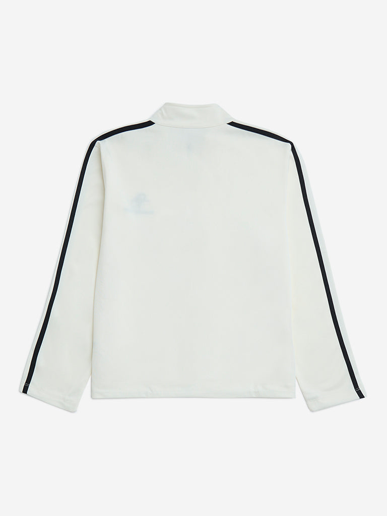 Y&F Kids White Stripe Detailed Jacket