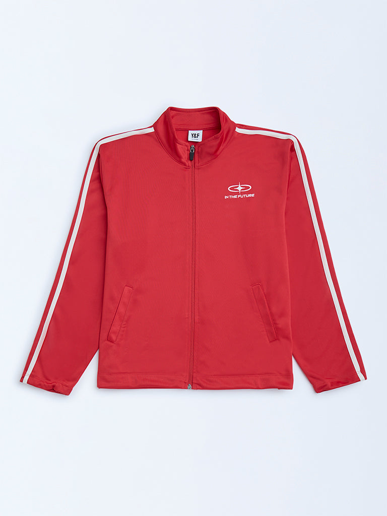 Y&F Kids Red Striped Jacket