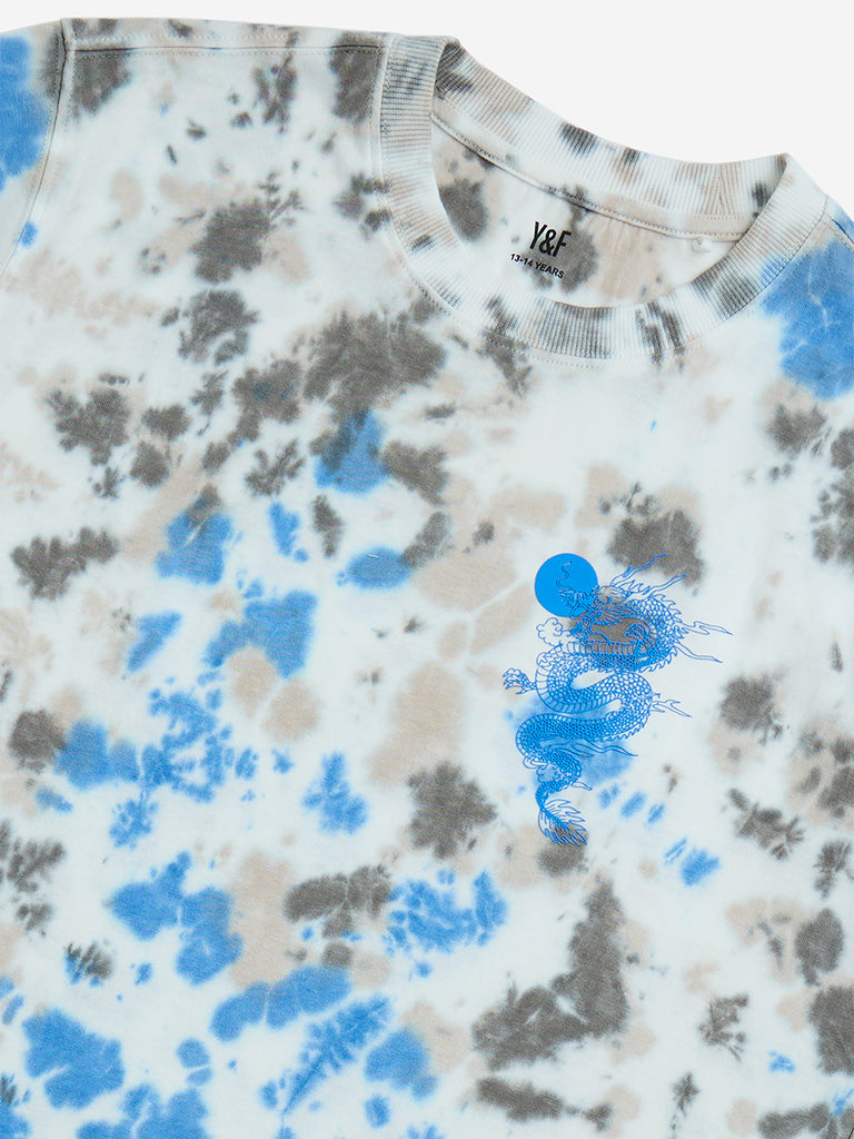 Y&F Kids Multicolour Tie-Dye Patterned Cotton T-Shirt