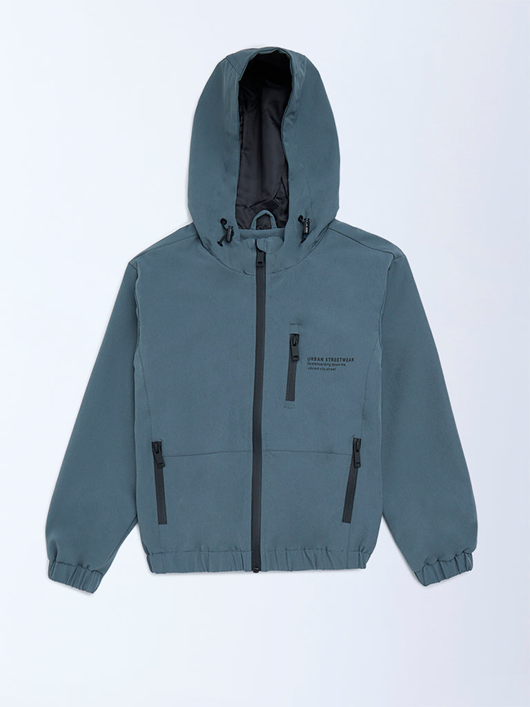 Y&F Kids Teal Bomber Jacket