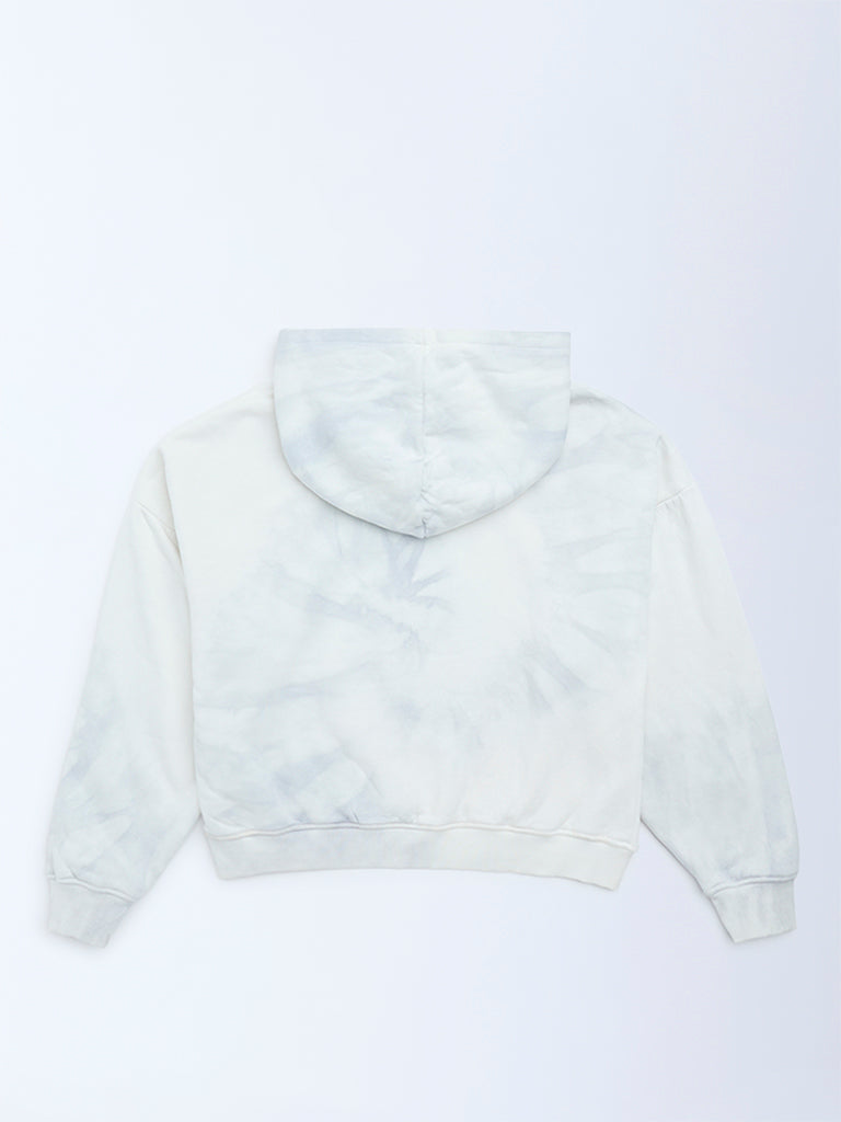 Y&F Kids Charcoal Printed Cotton-Blend Hoodie