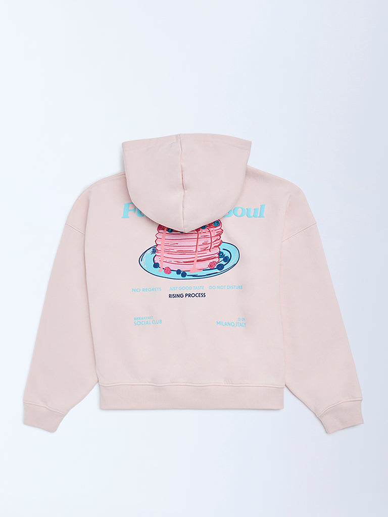 Y&F Kids Pink Cotton-Blend Hoodie