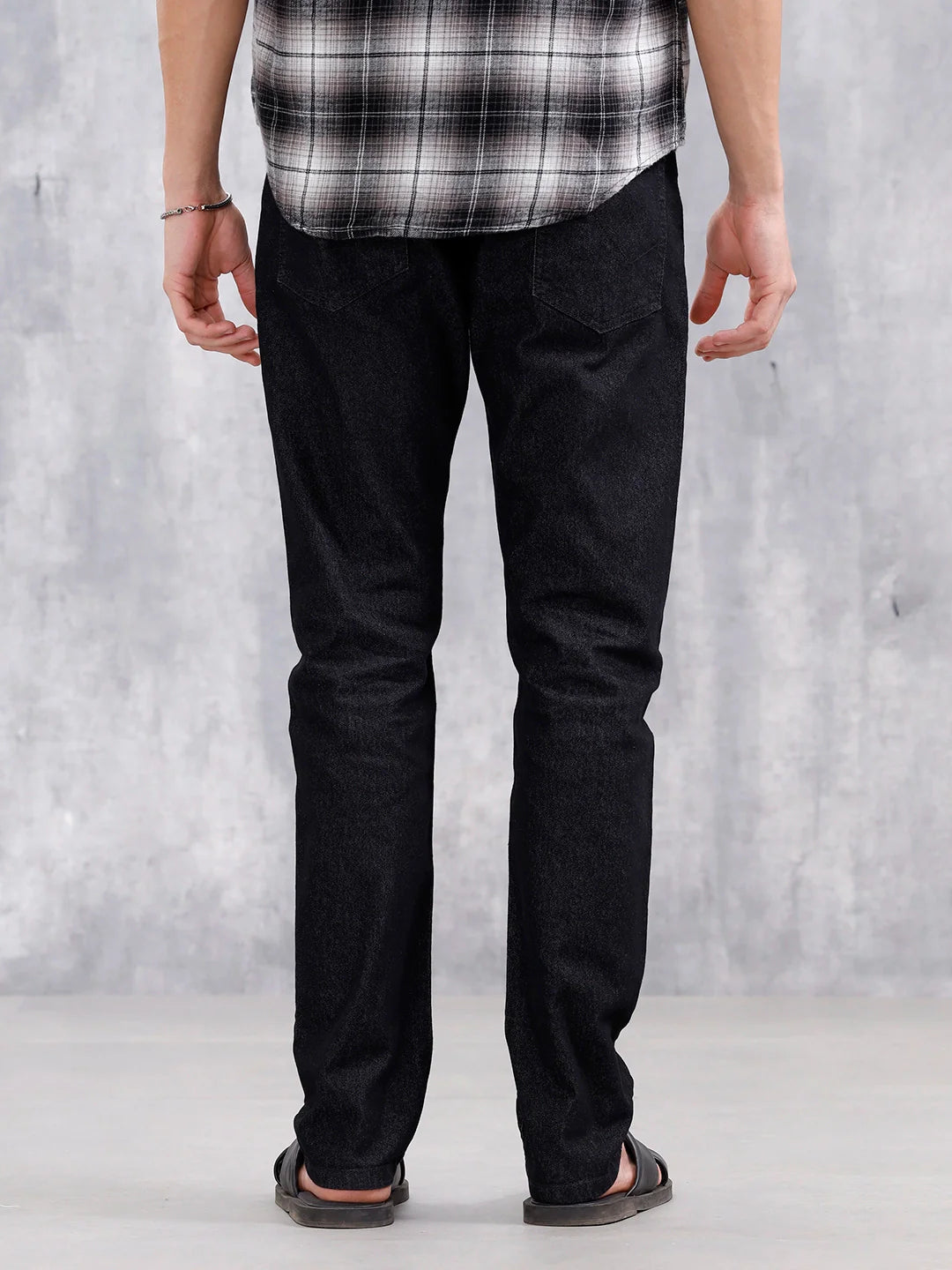 Casual Men Slim Fit Jeans | Black