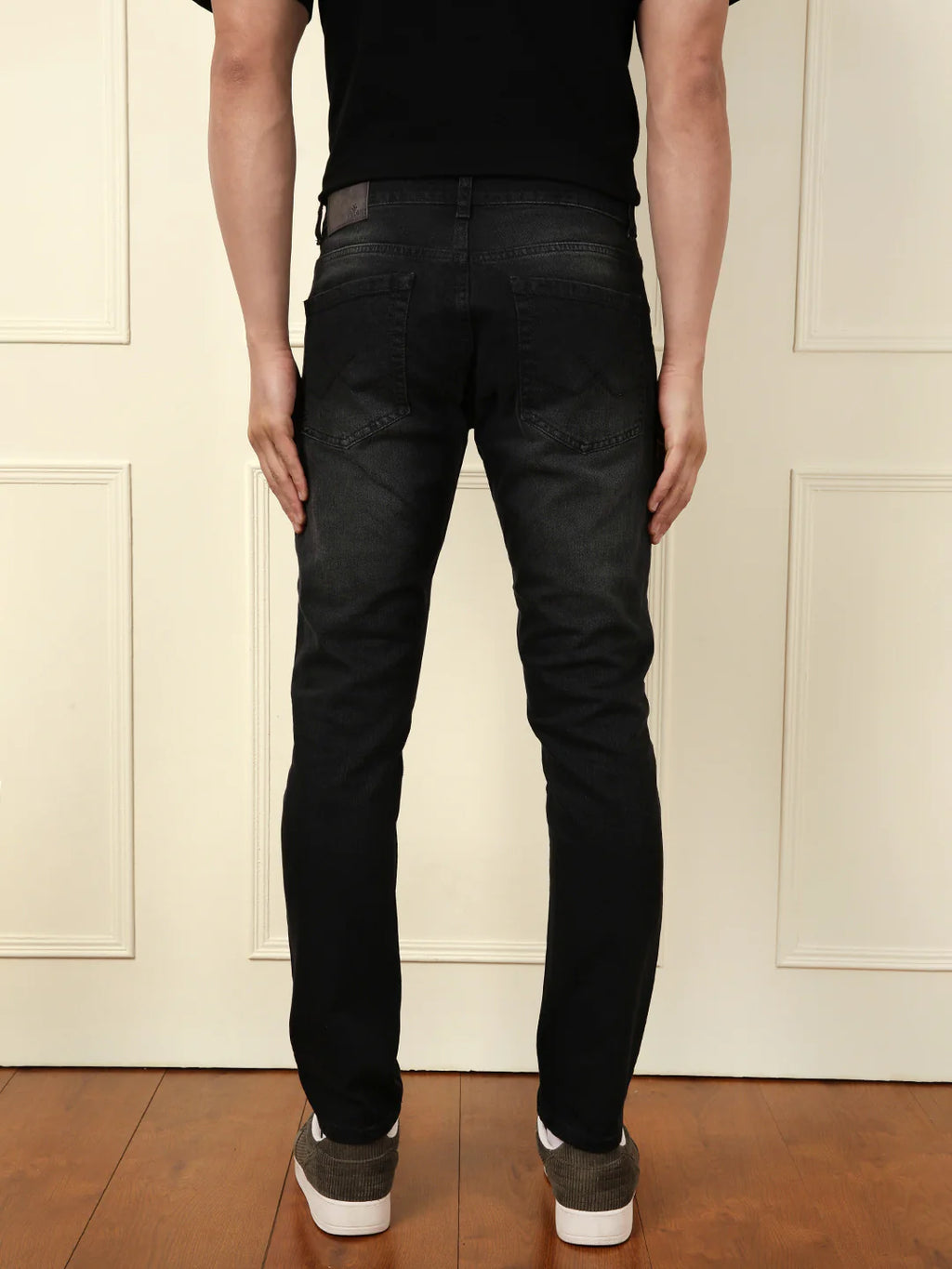 Casual Heavy Fade Slim Fit Jeans | Black
