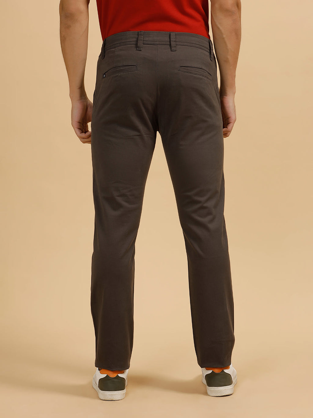 Solid Slim Fit Trouser | Brown