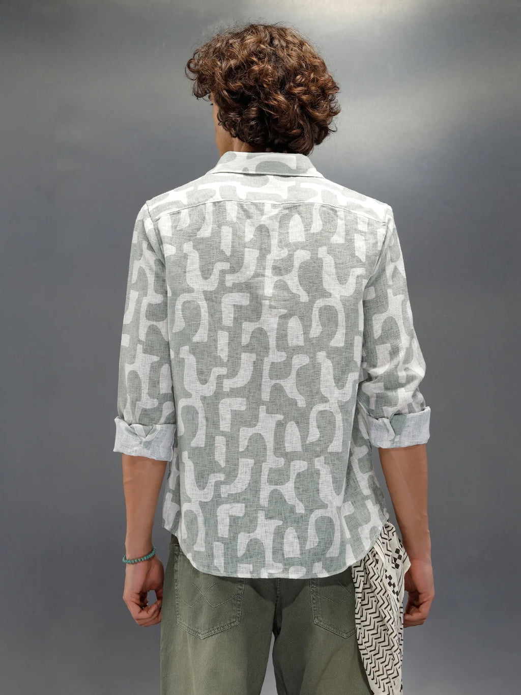 Abstract Aop Printed Regular Fit Shirt | Green