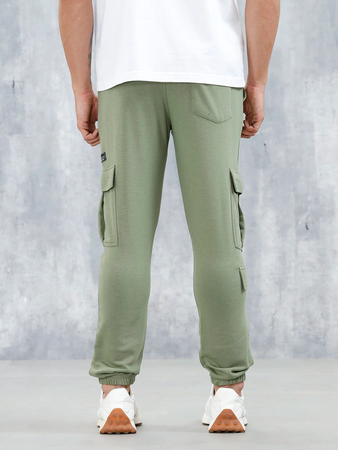 Men's Casual Straight Fit Cargo Knit Jogger | Olive
