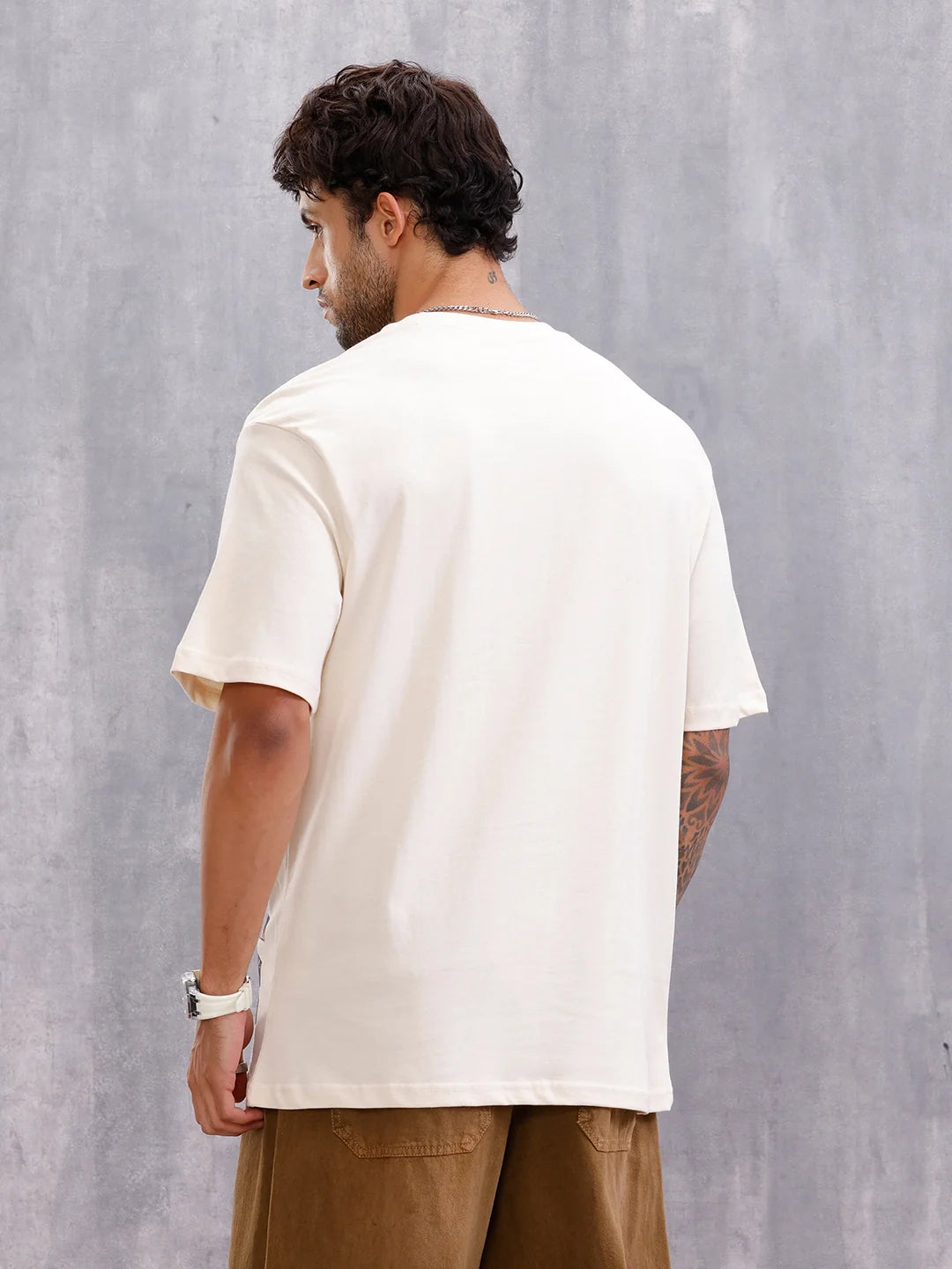 Graphic Printed Casual Look T-shirt | Beige