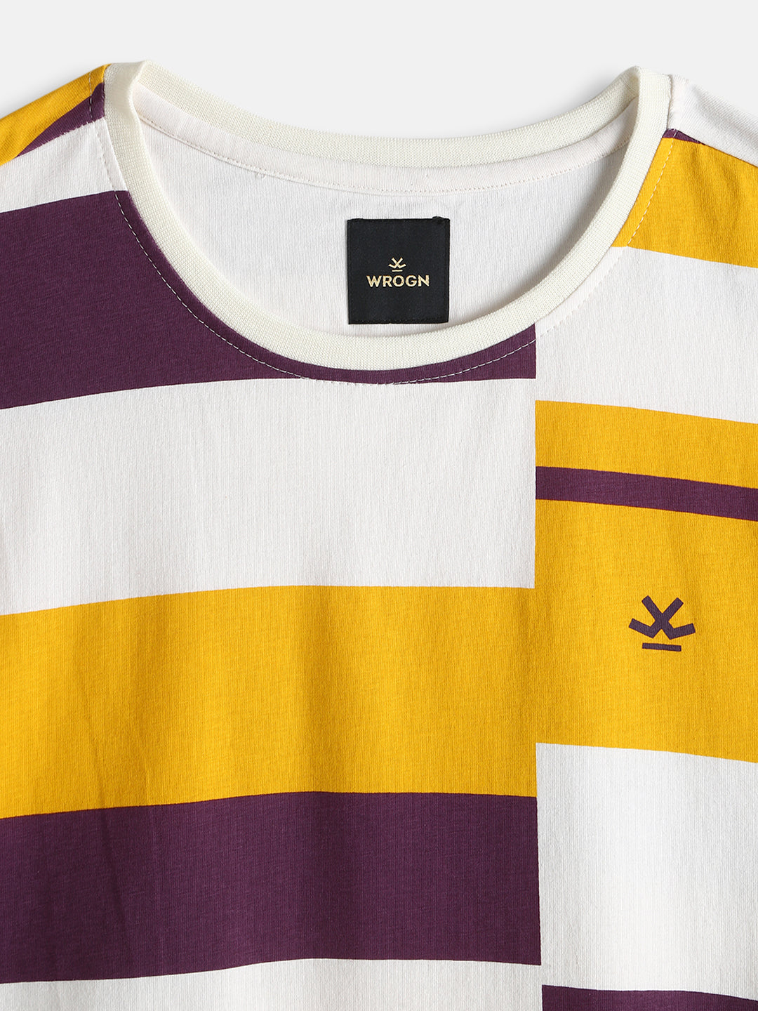 Casual Stripes Oversized Fit T-Shirt | Yellow