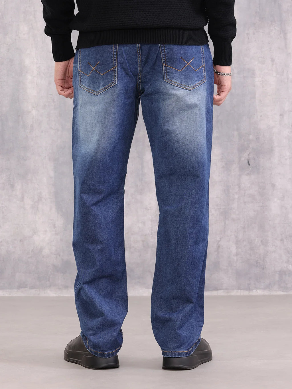 Anti Fit Mid Washed Cotton Spandex Jeans I Dark Stone