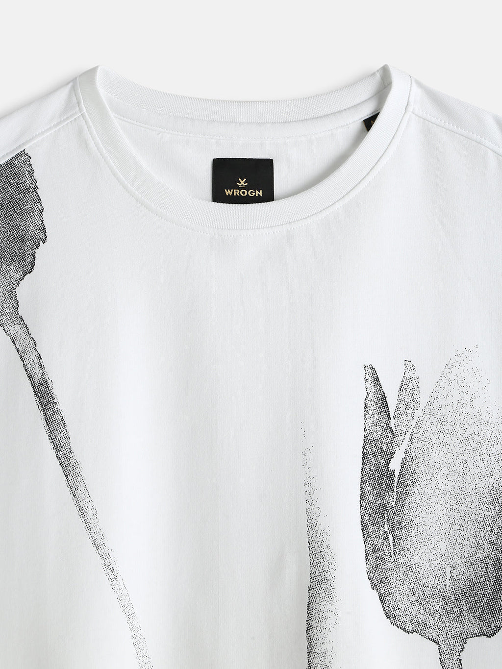 Heavy GSM Watercolour Floral Printed T-Shirt | White