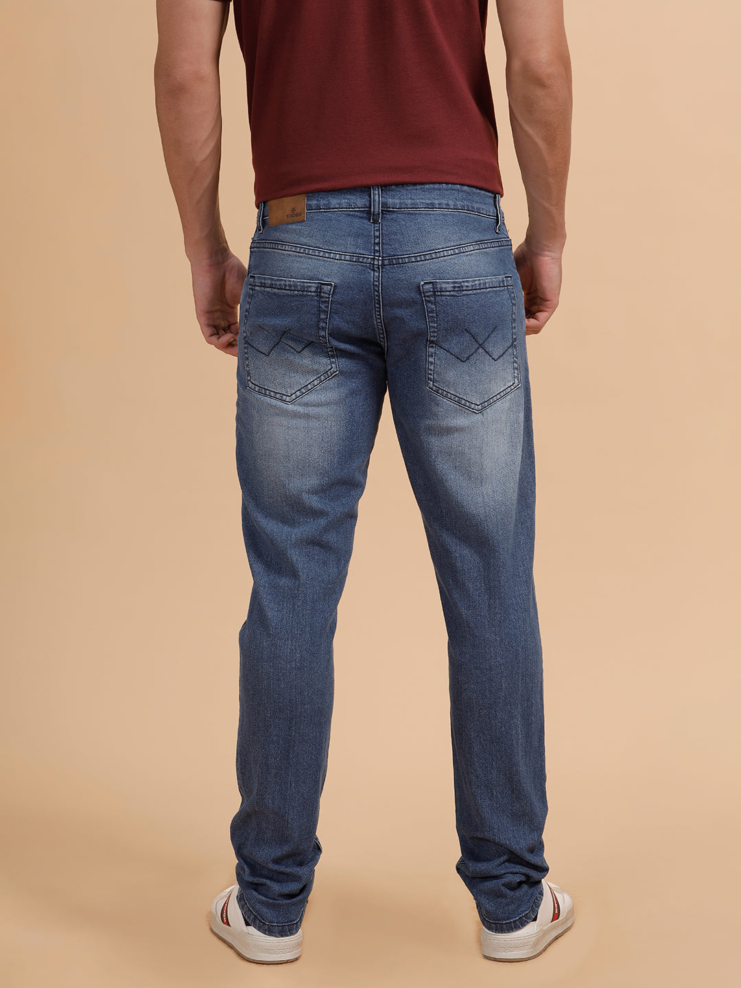 Casual Heavy Fade Slim Fit Jeans | Light Blue