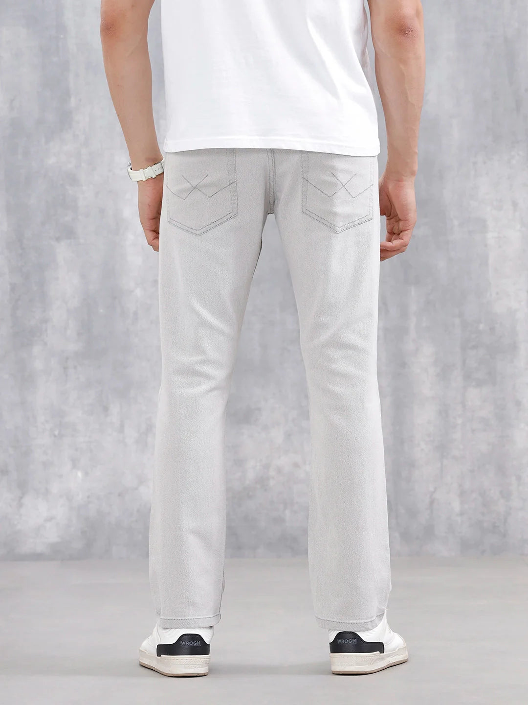 Classic Straight Fit Casual Jeans | Grey