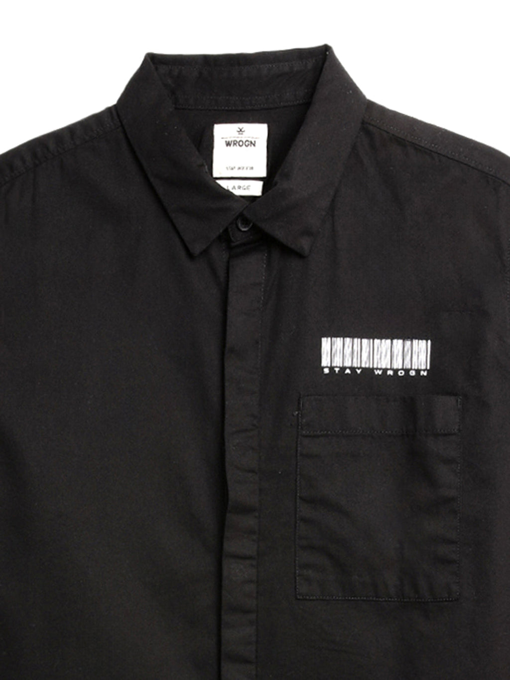 Classic Black Barcode Printed Shirt