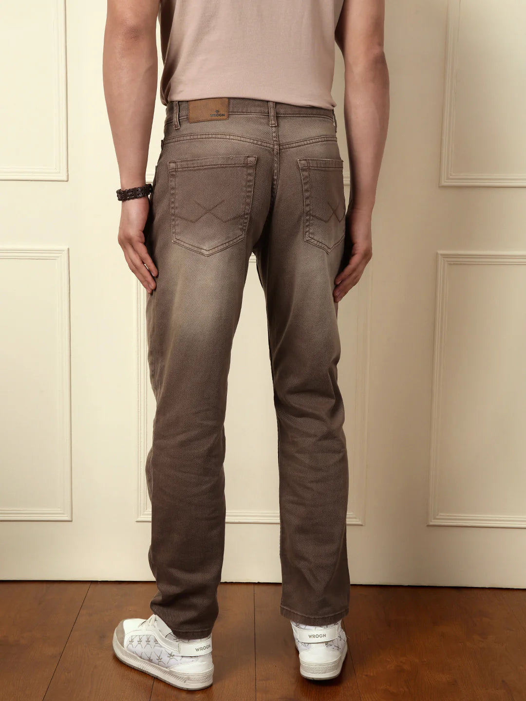 Distressed Apex Brown Jeans