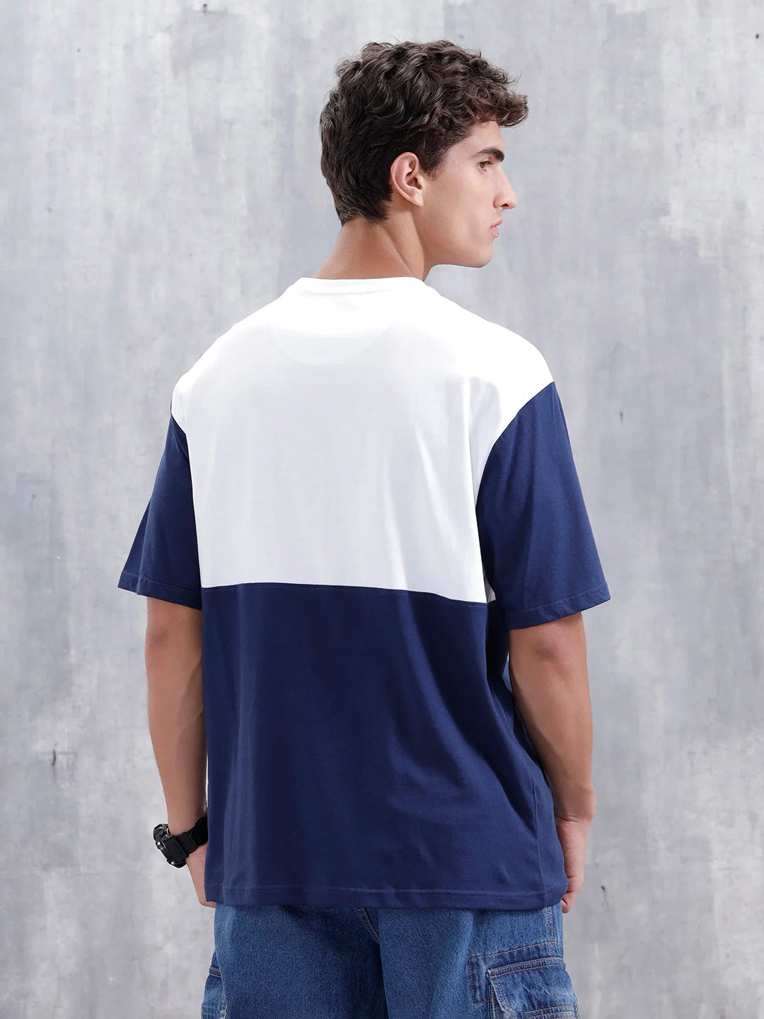 Casual Men Sporty Look Oversized Fit Tee With Print | White